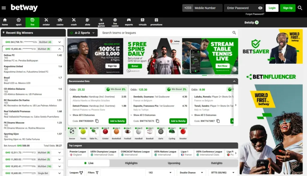 Betway live betting