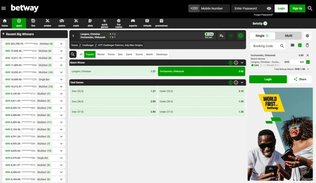 Betway online